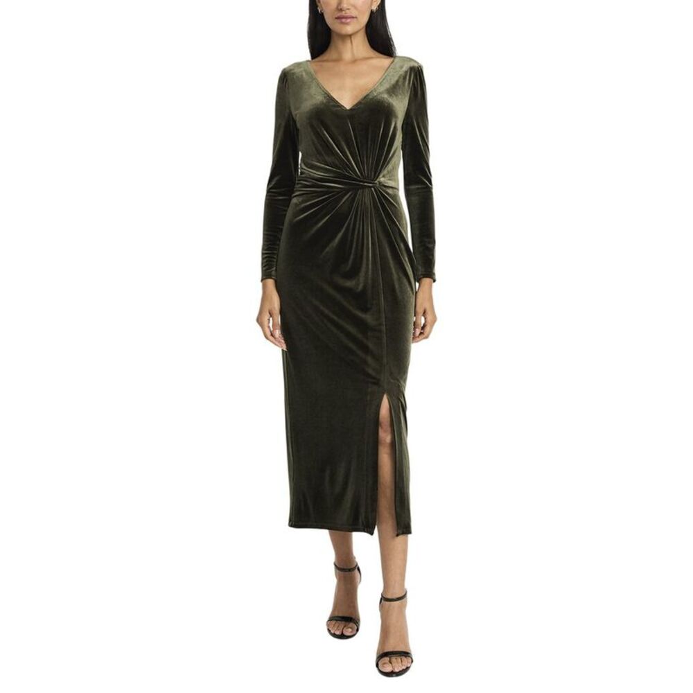 Maggy London Womens Midi Dress, Green
